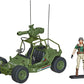Hasbro G.I. Joe Retro A.W.E. Striker Vehicle with 3.75-Inch Crankcase Figure - Green, Plastic, Model 100