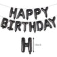 16 Inch Black Happy Birthday Aluminum Foil Letters Balloons Birthday Balloons Banner Sign For Men Women Kids Birthday Party Deco