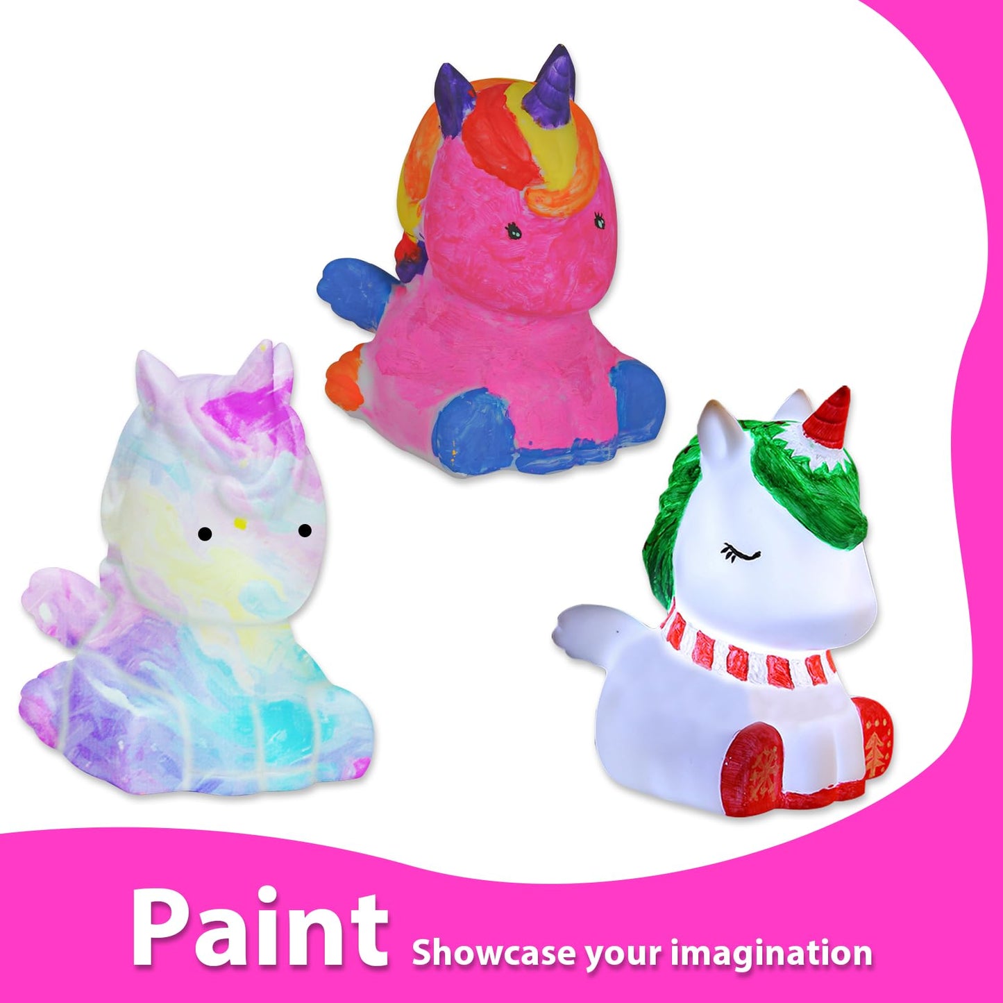 Minleway Paint Your Own Unicorn Lamp Kit, Arts and Crafts for Kids Ages 8-12,Art Supplies Birthday Gifts for Friends Kids, Arts