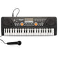 Raimy 49 Keys Piano Keyboard For Kids - Portable Electronic Digital Piano With Microphone, Learning Educational Music Keyboard Piano For Beginners Gifts Toys For Boys Girls Toddlers (Black)