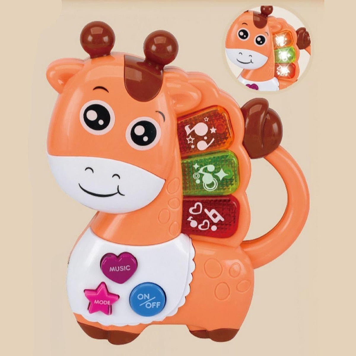 Atorse Baby Music Toy Early Education Baby Toy For Toddlers Deer Orange|Baby | Toys For Baby | Developmental Baby Toys