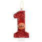 iNINGER Birthday Candle Number 1 Red NBA Birthday Cake Candle with Red Basketball Birthday Candle 1st,Birthday Party Kids Adults