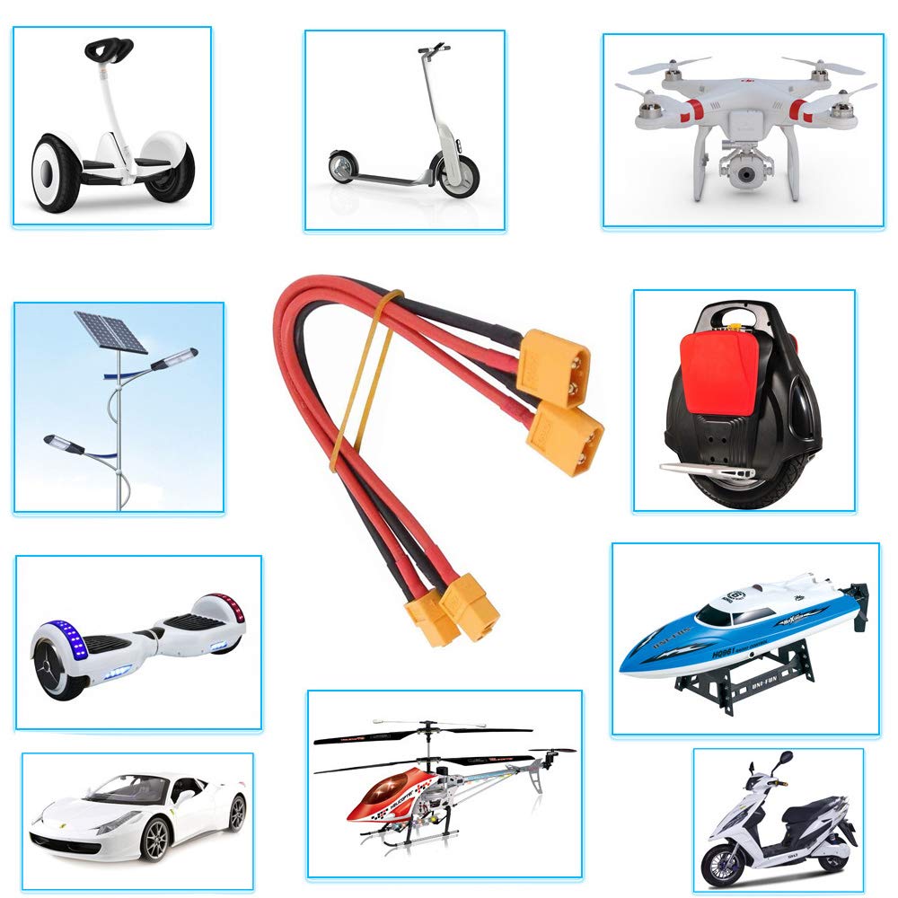 YLP 2pcs XT60 to XT60 Male & Female Adapter Extension Female Male for RC Battery DIY Spare Part Remote Control Toy Parts