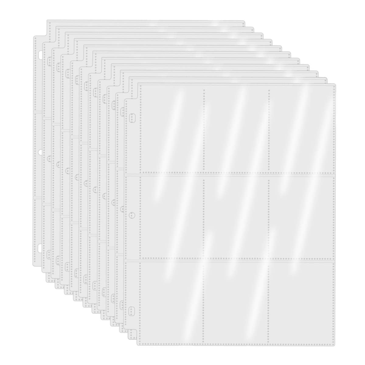 Wot I 9-Pocket Trading Card Sleeves, 1440 Pockets Double-Side Card Sleeves Clear Page Protectors For 3 Ring Binder Holds Sports Cards, Game Cards