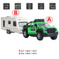 Pickup Truck Trailer Towing Toy Camper 2 in 1 Playset RV Motorhome Toys for Boys Diecast Model Car Metal Pull Back Toy Cars 1/36