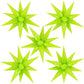 60 Pcs Fruit Green Star Balloons Foil Starburst Balloons Explosion 12 Point Cone Balloons Large For Wedding Anniversary Backdrop