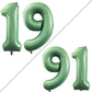 Goer Number 19 Balloons For 19Th Birthday Sweet 19 Party Decorations,42 Inch Jumbo Foil Helium 91 Balloons For 91St Birthday Party Decoration (Sage Green)