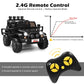 Costzon 2-Seater Ride On Truck, 12V Battery Powered Electric Vehicle Toy W/Remote Control, 3 Speed, Led Lights, Mp3, Horn, Music, 2 Doors Open, Spring Suspension, Ride On Car For Kids (Black)