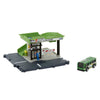 Matchbox Bus Station Track Set for Toy Cars, Includes 1 Vehicle, 1:64 Scale, Multi-coloured, Model HDL08, Gift for Kids 3+ Years Old