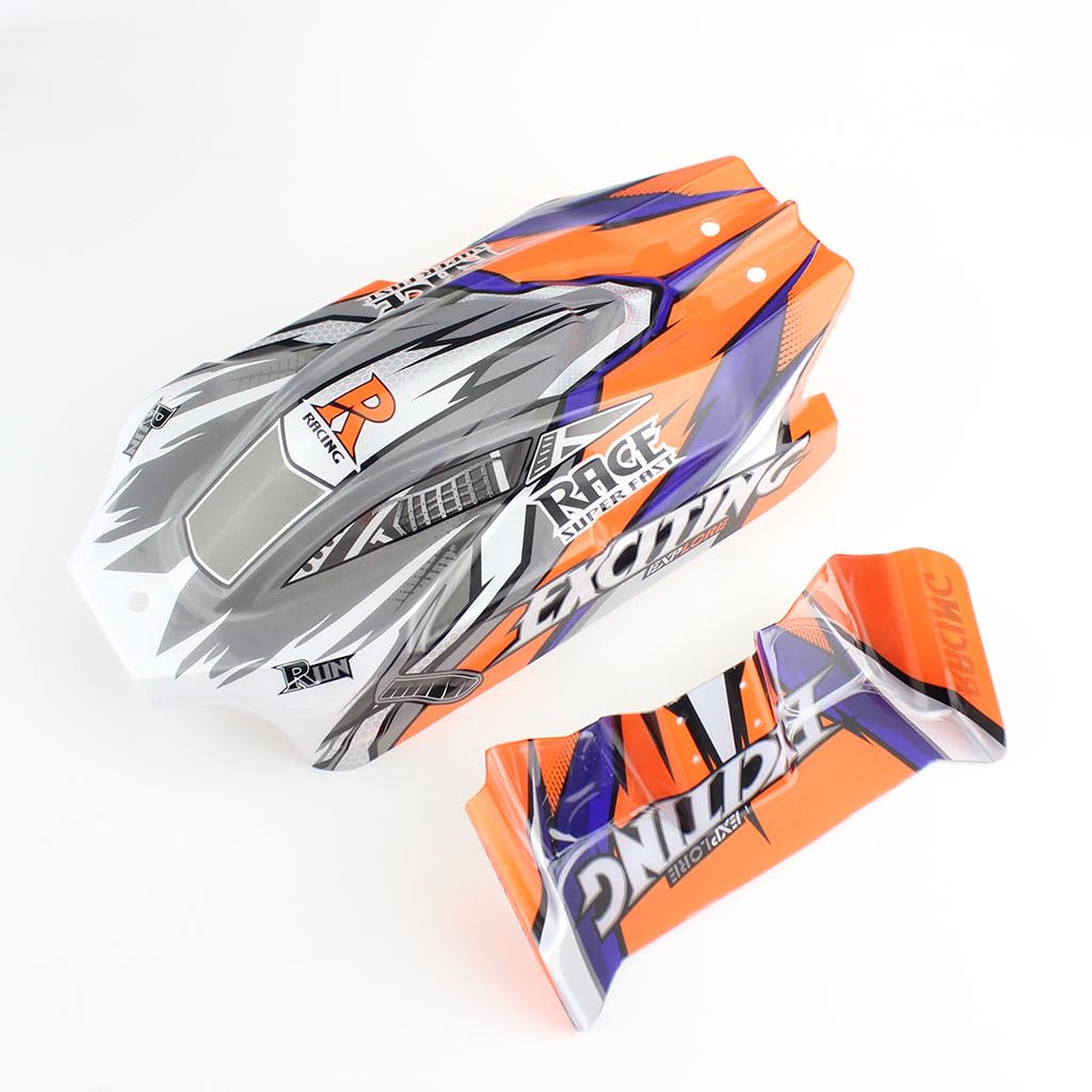 KingVal Replacement RC Car Shell Cover RC Spare Parts Compatible with WLtoys 124010 RC Car (Orange)