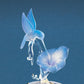 Glass Baron Hummingbird & Blue Flower Glass Figurine