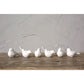 Creative Co-Op Set of 6 White Ceramic Birds - 2.5" Decorative Figurines, Model DE5729