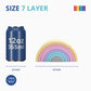 BLUE GINKGO Silicone Rainbow Stacker - Montessori Nesting Puzzle | Kids and Toddler | Stacking Sensory Toys - 7 Layers (Pastel)
