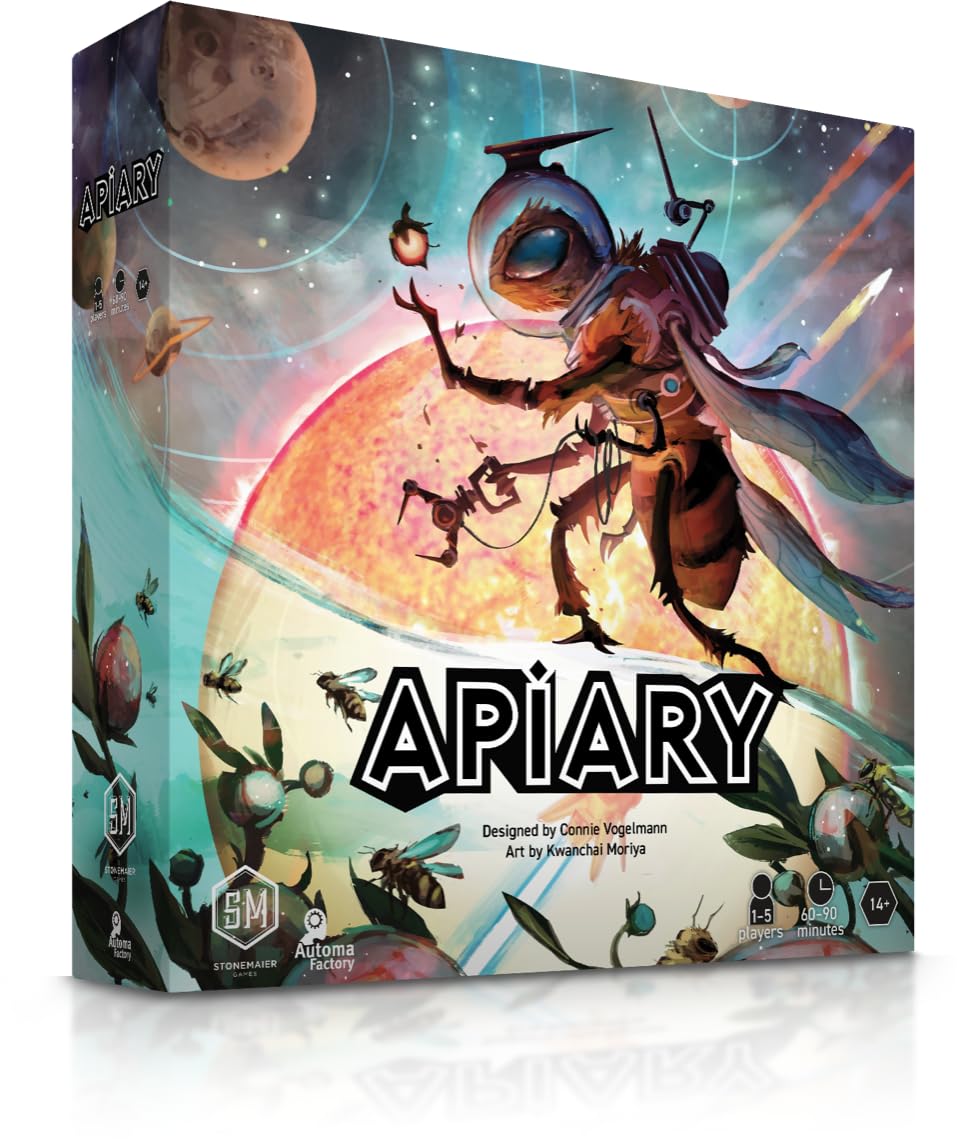 Stonemaier Games Apiary Board Game | Strategy Game for 1-5 Players | Build Your Hive in Space | Model STM750 | Multicolor Cardboard