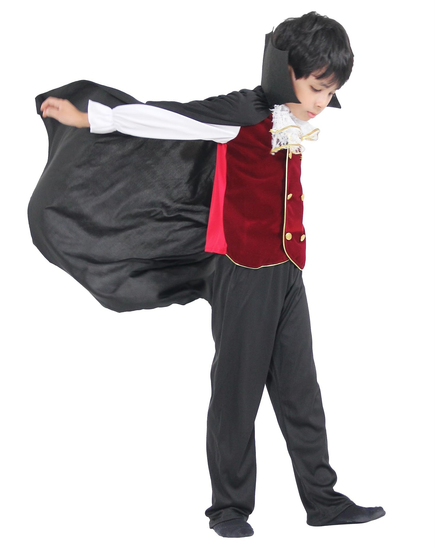Eozy Kids Boys Halloween Vampire Costume Child Vampire Noble Dracula Role Play Dress Up Cosplay Party Clothes