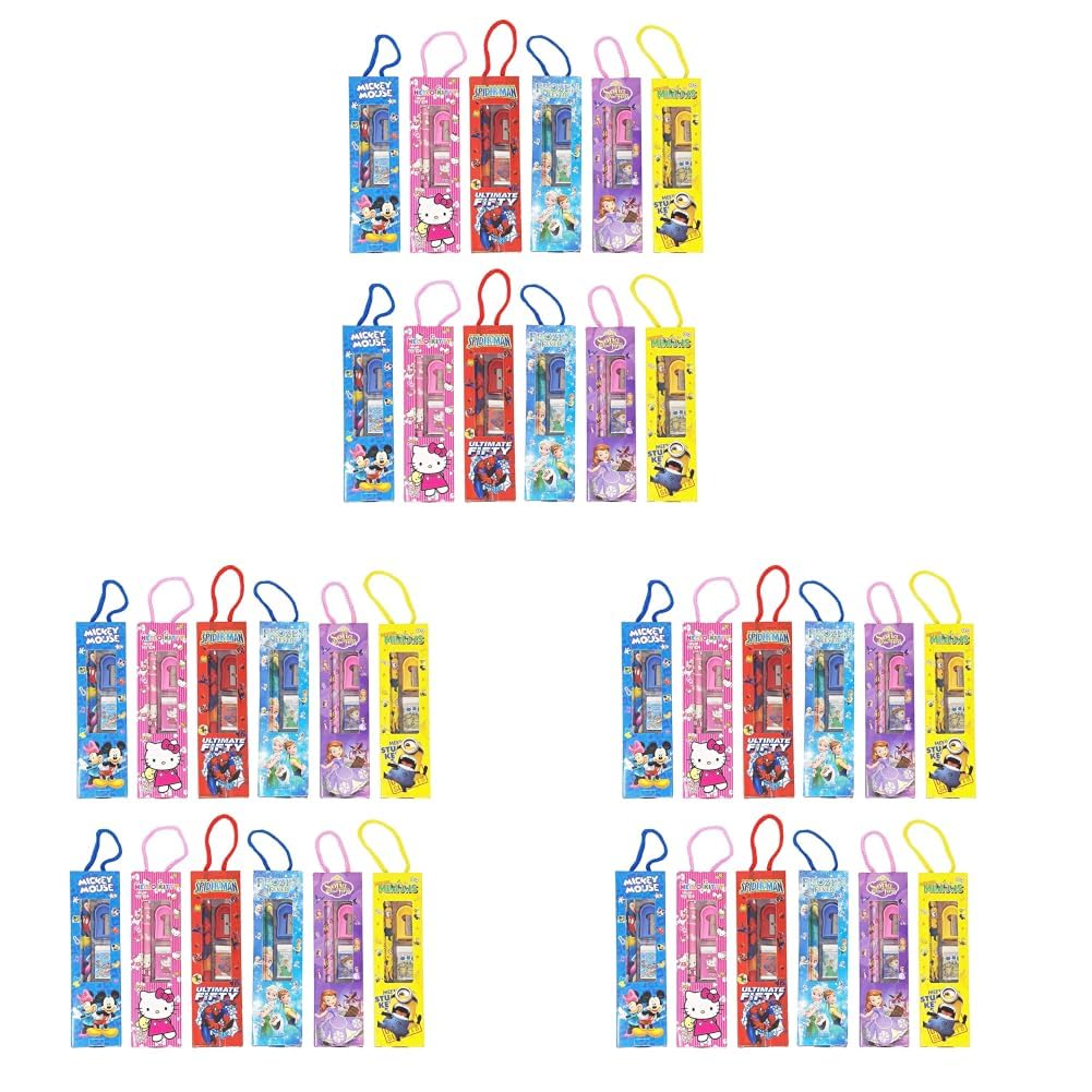 Jiada Birthday Party Return Gifts Mix Stationery Kit Set In A Fancy Box For Kids (Pack Of 36)