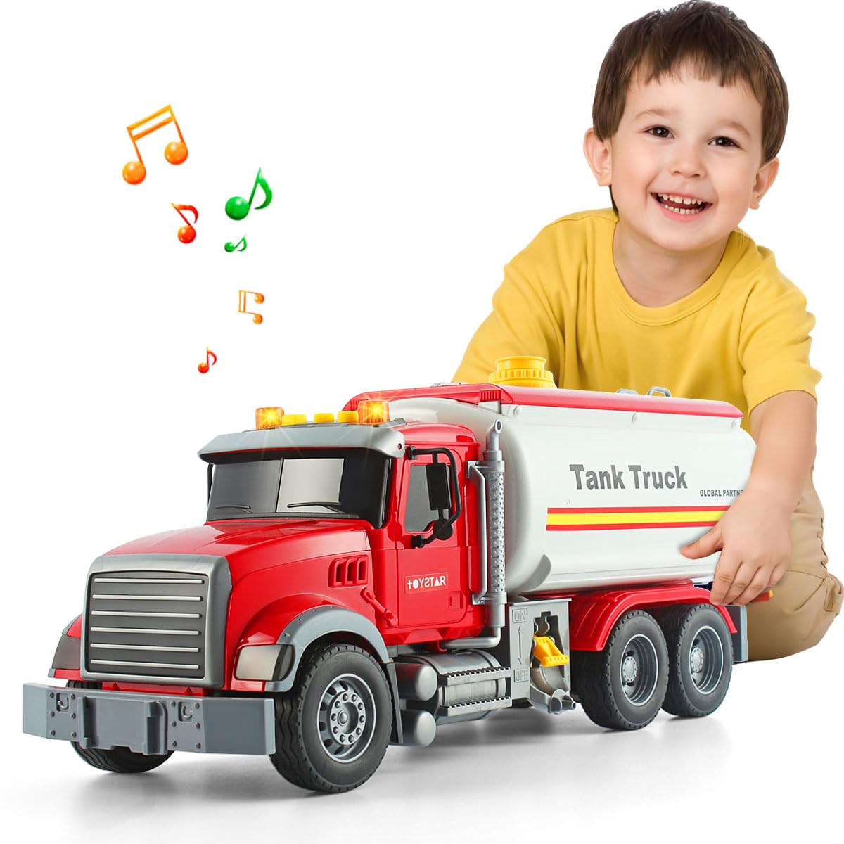 CSDCSD Rescue Fire Fighting Tanker Truck Toy - Water Spray, Lights & Sounds, Plastic, Ages 3-8, Model CSDCSD56