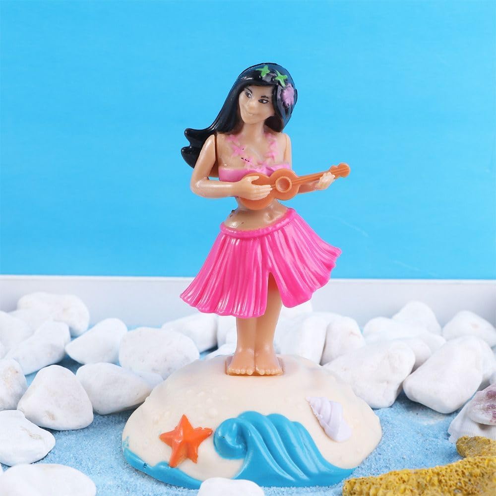 Juroicessry Pink Solar Powered Dancing Girl Figure - Small Foam Dashboard Ornament