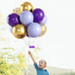Purple And Gold Balloons, 60 Pcs Dark Purple Gold Balloons Set With Gold Confetti Metallic Gold Balloons, Globos Morados Lavende