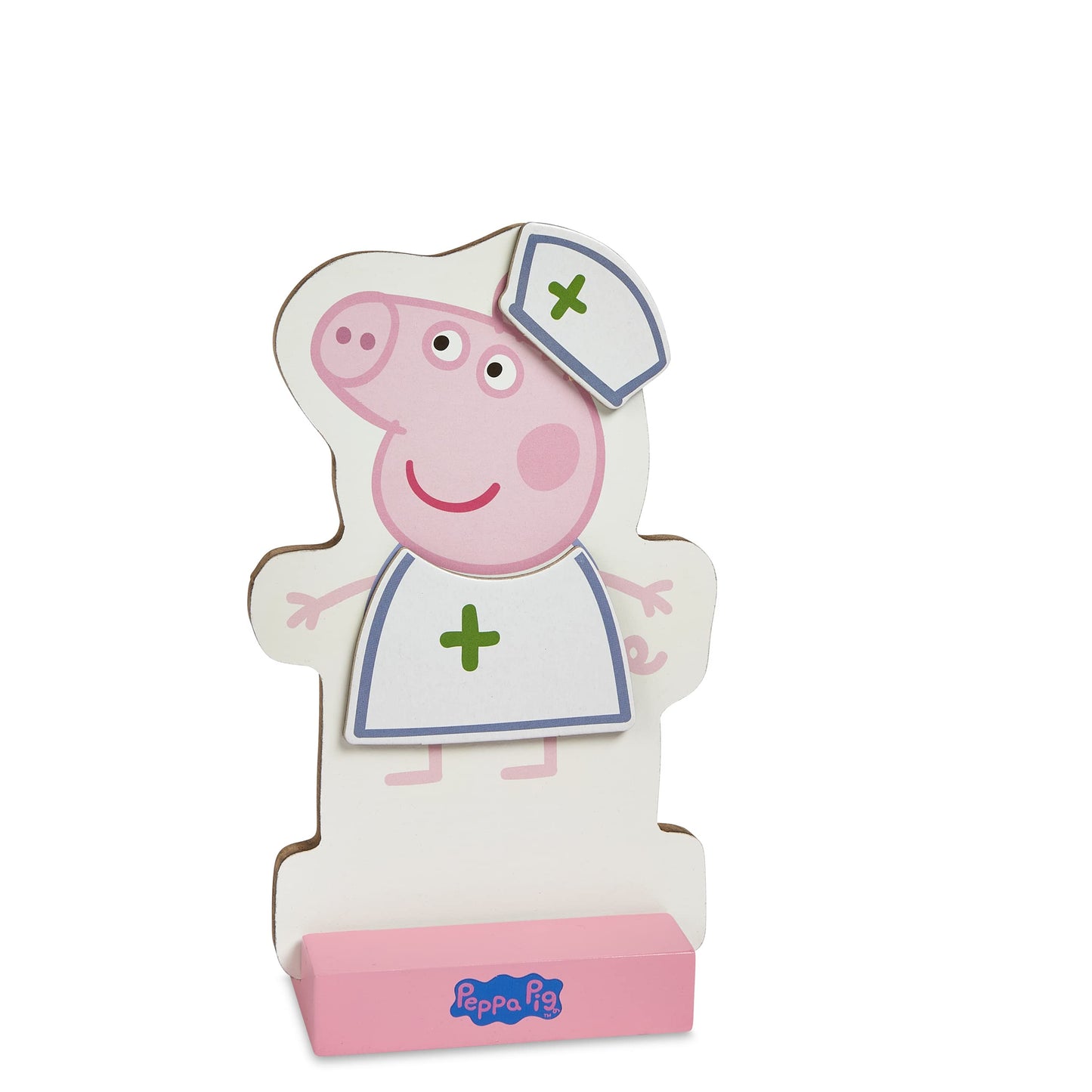 Peppa Pig Magnetic Wood Dress Up Doll. Includes 26 Colorful Magnetic Wood Pieces And Wooden Storage Box. Encourages Creative Play With Mix And Match Fun For Preschoolers And Kids Ages 3 And Over.