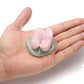 Crystaltears Rose Quartz Mandarin Ducks Love Birds On Lotus Leaf Green Aventurine Fengshui Figurines With Box Gift Valentines Day Gift