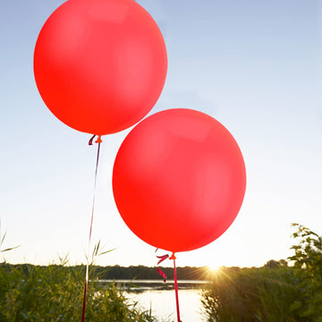 24Ct/Pack Giant Red Balloons - 18 Inch Latex Thick Balloons For Valentine'S Day, Birthday, Wedding, Festival, Event, Carnival Decorations
