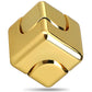 Dilabnba Metal Cube Fidget Spinner Toy For Kids Adults, Gold Cube Fidget Block Figner Spinner Focus 2 In 1 Spinning For Boys 3-1