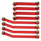 RZXYLRC 8PCS CNC Aluminum Alloy High Clearance Chassis Body Links Rod Set for Axial AX24 XC-1 1/24 RC Crawler Car Metal Upgrade