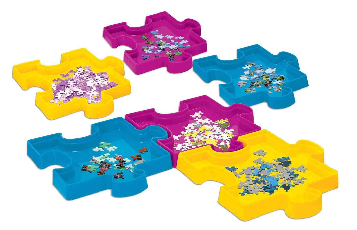 Masterpieces Sort & Save Stackable Jigsaw Puzzle Trays | Set Of 6