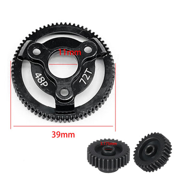 48P 72T Spur Gear Hardened Steel Transmission Gears with 27T 28T 29T 30T Pinions Gear 1/8 inch 3.175mm Hole Upgrade Parts for Tr