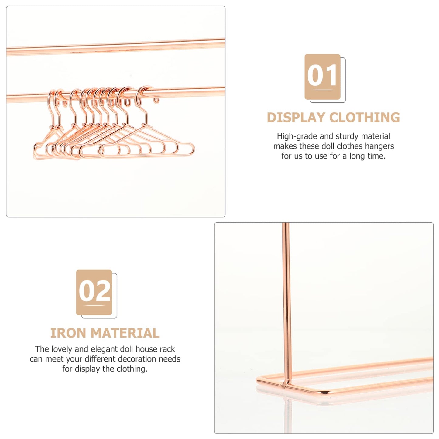 Toddmomy 1 Set Mini Doll Clothes Rack Mini Doll Clothes Hanger Garment Rack With Hangers Miniature Metal S Wardrobe Furniture Ac