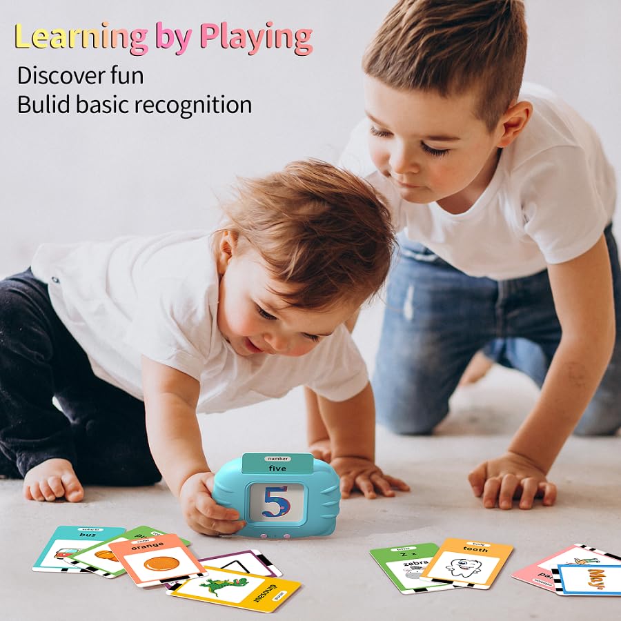 Eaever 520 Abc Sight Words Talking Flash Cards With Number/Shapes/Letters/Colors, Etc, Preschool-Learning-Activities, Toddler Le