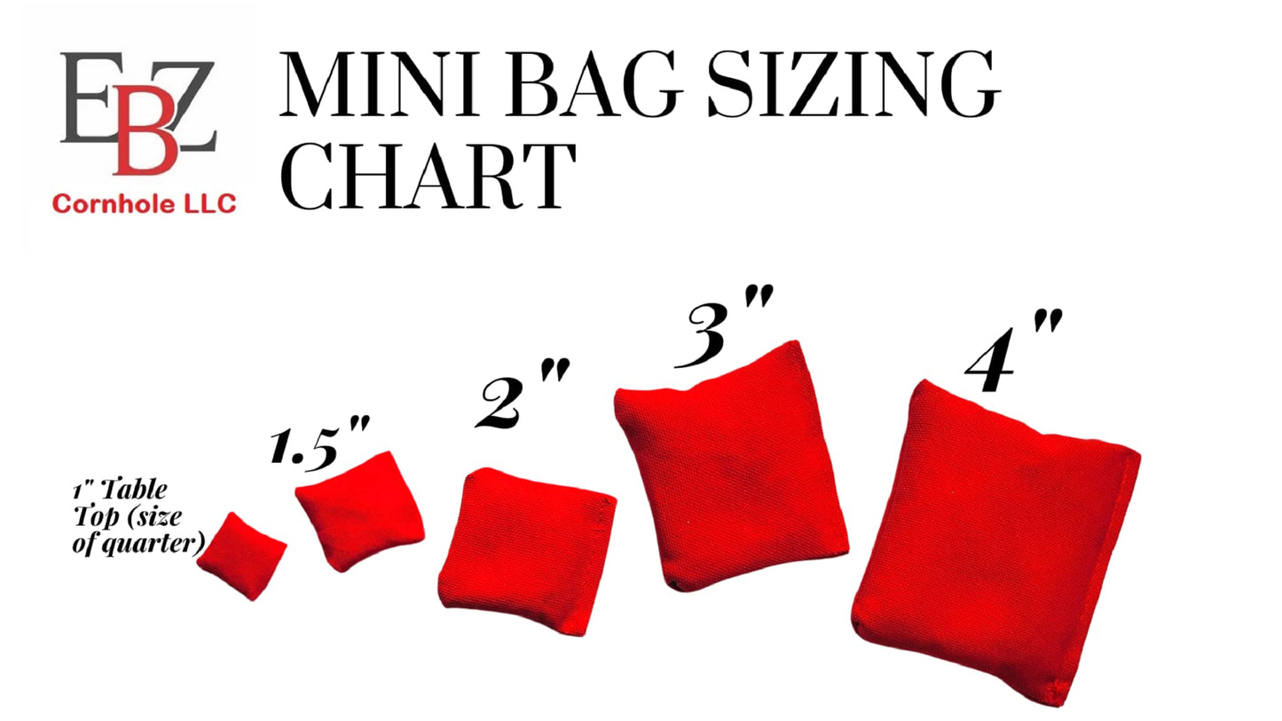 2'' Bean Bag Toss Mini Cornhole Red set of 4