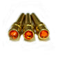 WE Games Brass Cribbage Pegs with Austrian Crystals - Set of 3 - Sun Orange