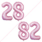 Goer Number 28 Balloons For 28Th Birthday Party Decorations,42 Inch Jumbo Foil Helium 82 Balloons For 82Nd Birthday Party Decoration (Light Pink)