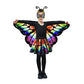 Jackcell Butterfly Wings Costumes for Girls - Double Sided Butterfly Cape Halloween Costume with Fairy Skirt for kids, Fairy Win