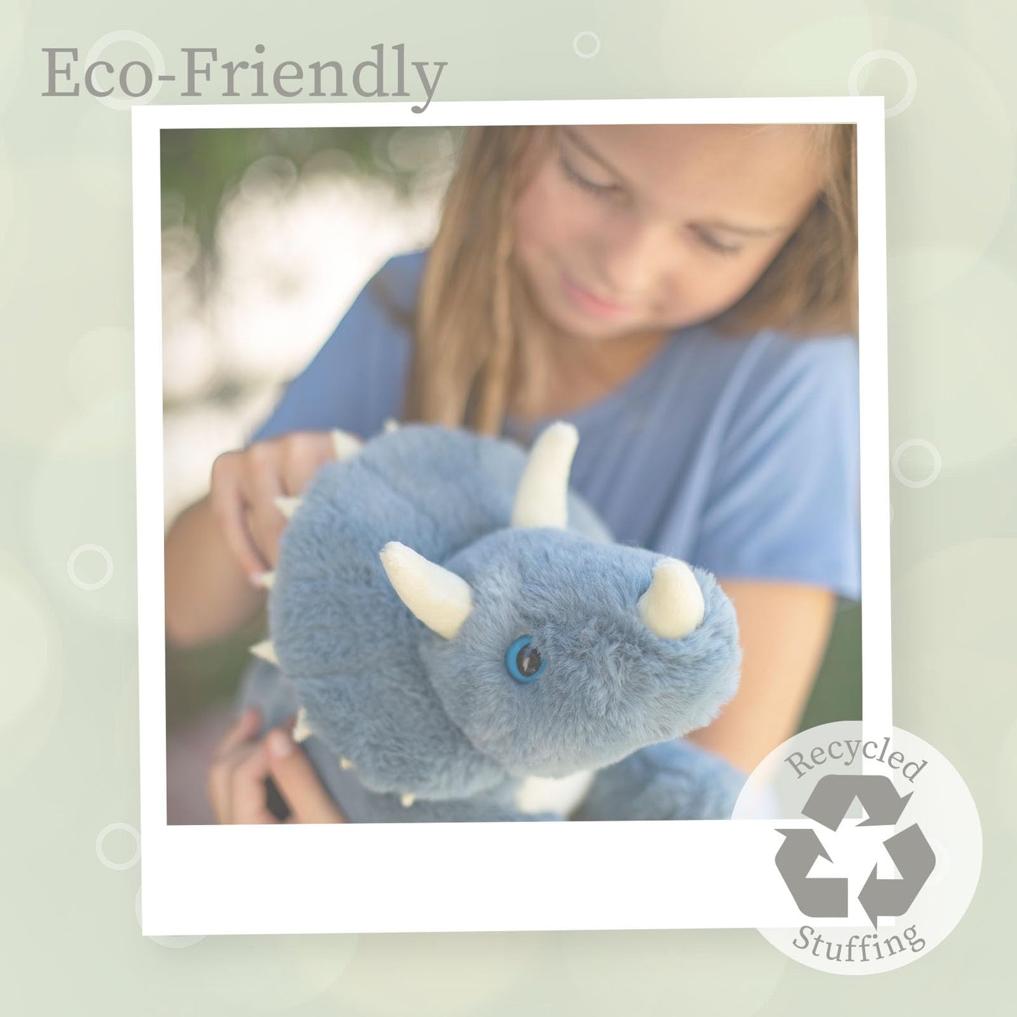 World'S Softest Plush Teal Triceratops, Lushee, Large, 16'' Stuffed Animal For Baby, Toddler, Kids, Adults - Triceratops Plush T