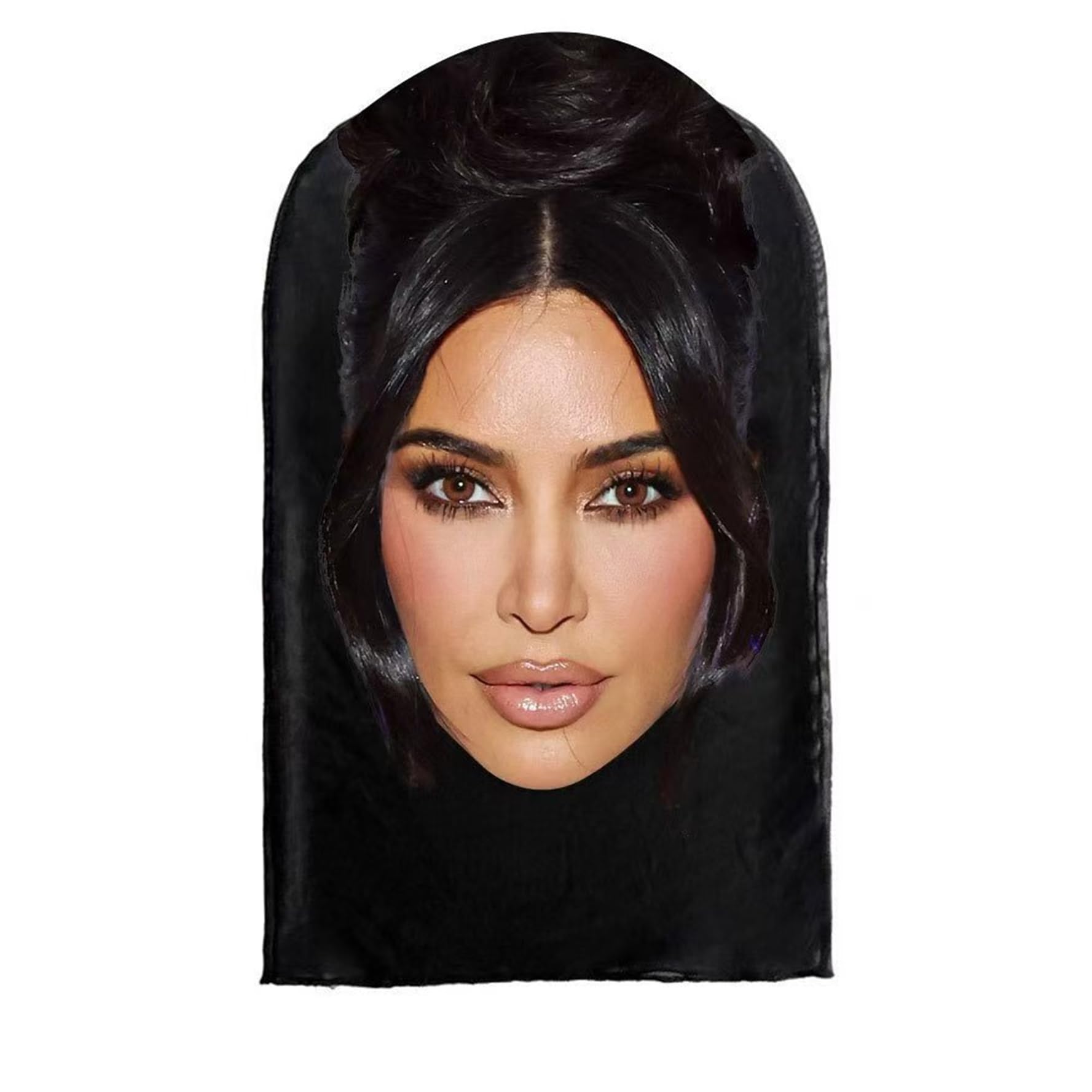 Celebrity Pdiddy Face Mesh Mask, Realistic Rapper Face Sheisty Mask Head, Full Face Funny Baraklava Hat, Cosplay Prop (Kardashia