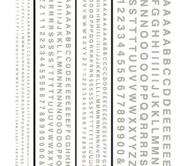 Woodland Scenics Dry Transfer Decals Railroad Gothic Letters White