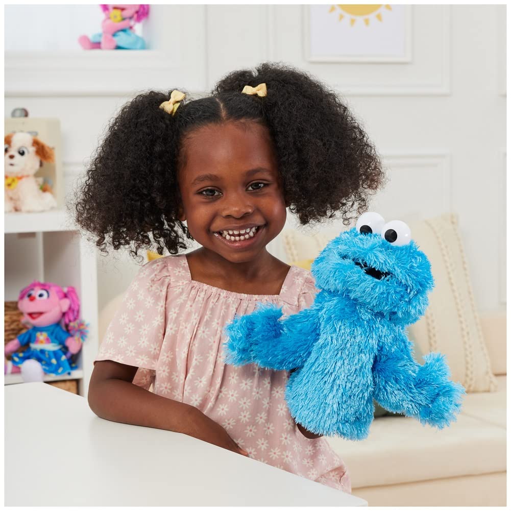 Gund Sesame Street Official Cookie Monster Muppet Plush Hand Puppet  enhanced Plush Toy for Ages 1 & Up  Blue  11