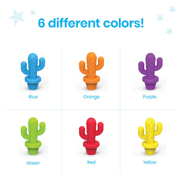 Hand2Mind Colorful Cactus Counters - Kids Math Toys, Cactus & Color Sorting Toys, Montessori Math Materials, Easter Egg Fillers