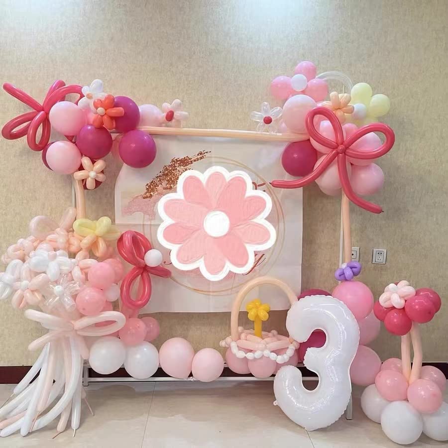 Eblliwsm 100Pcs 260Q Pale Pink Magic Long Balloons Decoration Shopping Mall Activities, Party Decoration, Parent-Child Activitie