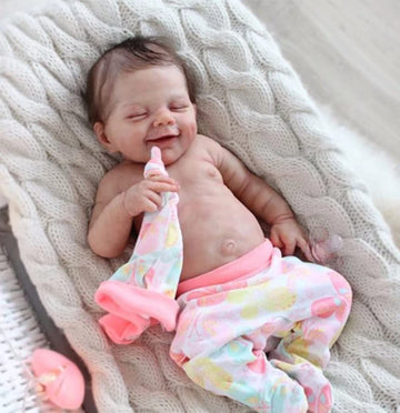 Zlgkjk Reborn Sleeping Baby Dolls Girl, Realistic Newborn Dolls With Soft Vinyl Silicone Full Body, 18 Inches Lifelike Baby Dolls For 3+ Year Old Girls