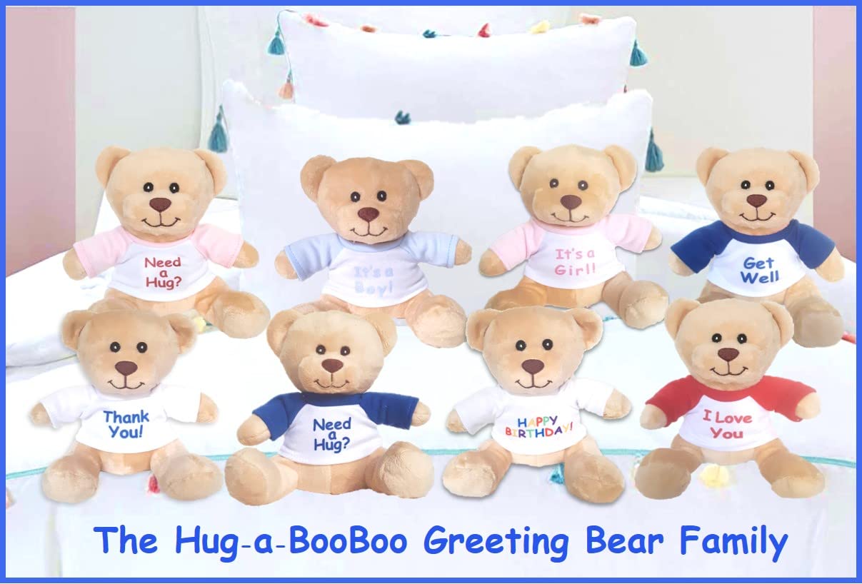 Hug-A-Booboo Get Well Small Plush Teddy Bear - Super Cute 6 Inch Plush Teddy Bear With Get Well Message T-Shirt - Great For Gift, Gift Basket, Party Favors