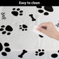 Puppy Dog Pet Paw Print Tablecloth, 1 Pack Large Size Paw Print and Bone Sign Disposable Plastic Rectangle Table Cloth for Pet D