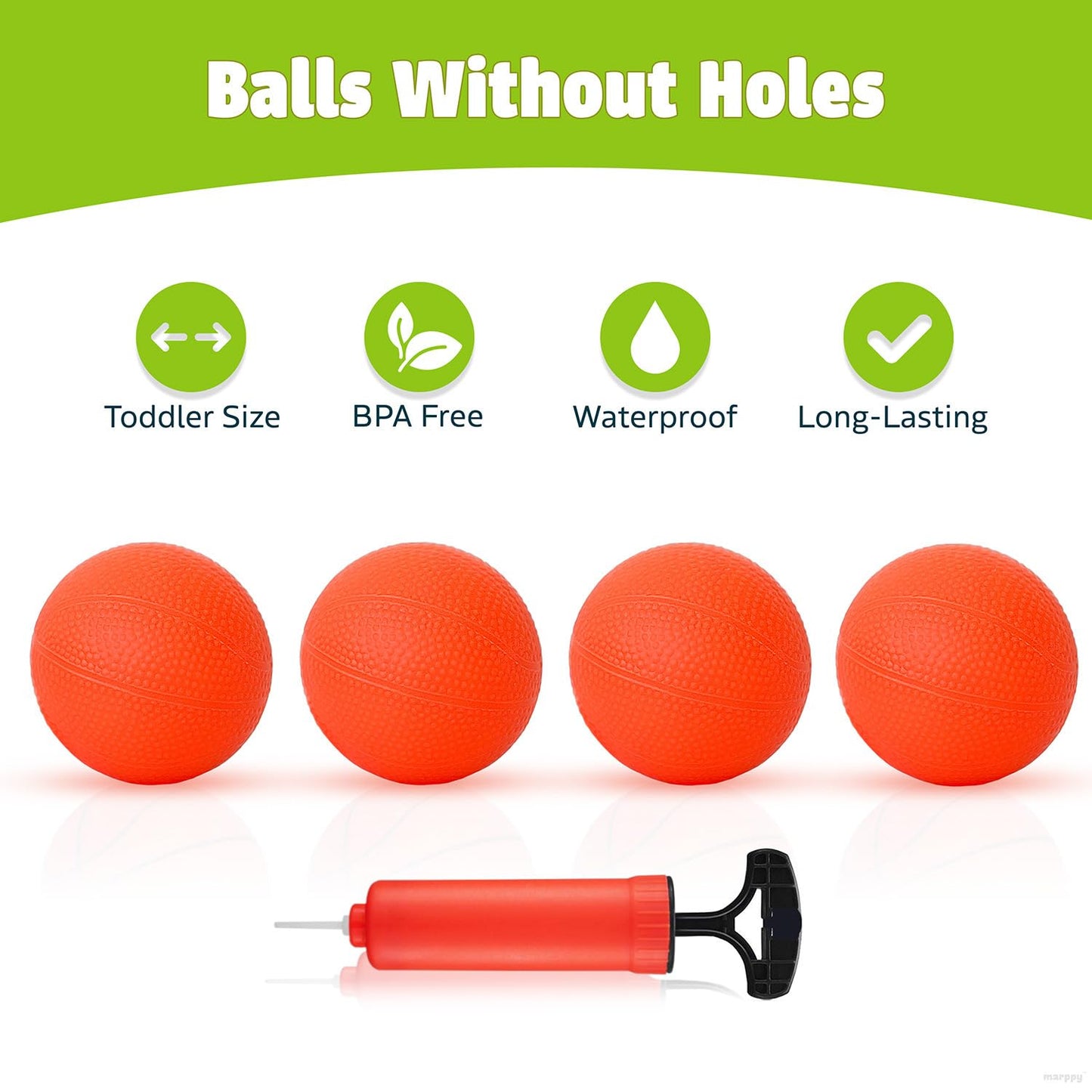 Marppy Bath Toys For Toddlers & Kids – Bathtub Basketball Hoop With 4 Mold-Free Balls, Strong Suction Cup – Fun Bathtub And Shower Toys For Boys & Girls.