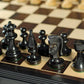 We Games Russian Style Chess & Checkers Game Set Weighted Chessmen & Wood Board - 15 In.