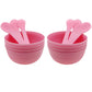 Safycaby Diy Slime Making Tools 8 Plastic Slime Bowl And 8 Glue Mixing Spoons For Funny Craft Making Arts (8 Sets Pink)