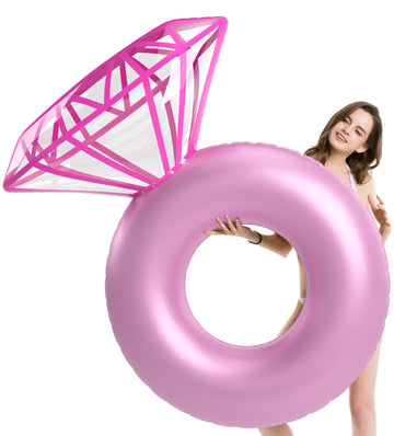 Jasonwell Inflatable Diamond Ring Pool Float - Engagement Ring Bachelorette Party Float Stagette Decorations Swimming Tube Floaty Outdoor Water Lounge Floats For Adults