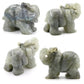 Ouubuuy Labradorite Crystal Elephant Pocket Guardian Figurine Elephant Statue 1.5 Inch For Healing Reiki Spiritual Gift Cute Meditation Office Room Desk Decor